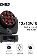 BMH1212D  Faro a testa mobile RGBW con fascio LED 12x12W DMX512 Ottimo per i concerti in discoteca di Patry DJ