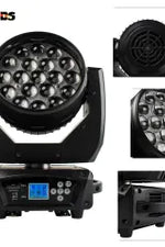 No. SHE-BWBE1915D Luci da palco Wash/Zoom a testa mobile a LED 19x15W RGBW per il teatro