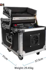 C1-SmoHZ660W  Macchina per foschia da 660 W con flight case DMX Stage Attrezzatura per fogger professionale Controllo remoto Smoke Hazer Hall Concerto musicale DJ