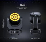 SHE-NIUBE1920D  JMS WEBB LED Wash Big Bee Eye 19X20W e 19X40W RGBW Luce a testa mobile