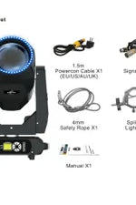 SHE-NBB380W19R  Illuminazione a testa mobile GalaxyJet Beam 380W 19R con effetto anello ad alta potenza e funzione RDM ideale per concerti dal vivo