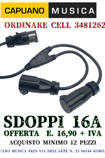 Sdoppiatore CEE 16A cavo in gomma