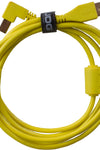 U95004YL - ULTIMATE AUDIO CABLE USB 2.0 A-B YELLOW ANGLED 1M