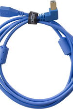 U95004LB - ULTIMATE AUDIO CABLE USB 2.0 A-B BLUE ANGLED 1M