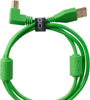 U95004GR - ULTIMATE AUDIO CABLE USB 2.0 A-B GREEN ANGLED 1M