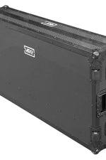 U91072BL -ULTIMATE FLIGHT CASE PORTABLE Z-STYLE DJ TABLE BLACK PLUS (WHEELS)