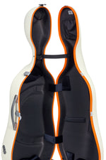 SUP1005XLWO CUSTODIA HIGHTECH SUPREME ICE IN POLICARBONATO PER VIOLONCELLO - WHITE - ORANGE VERSION