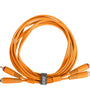 U97001OR - ULTIMATE AUDIO CABLE SET RCA-RCA STRAIGHT ORANGE