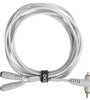 U97005WH - ULTIMATE AUDIO CABLE SET RCA STRAIGHT - RCA ANGLED WHITE