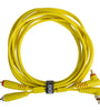 U97005YL - ULTIMATE AUDIO CABLE SET RCA STRAIGHT - RCA ANGLED YELLOW