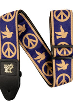 4699 Tracolla Navy Blue and Beige Peace Love Dove Jacquard Strap 2021