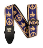 4699 Tracolla Navy Blue and Beige Peace Love Dove Jacquard Strap 2021