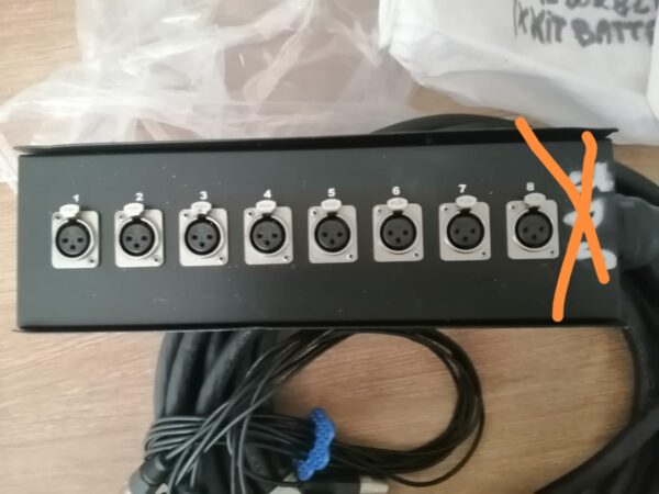 Stage box Marca SOUNDLIGHT mod. 8 canali (XLR). Lunghezza del cavo 15 metri - immagine 3