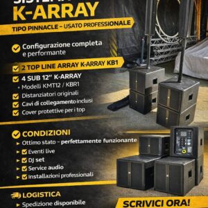 K-Array 4 Sub 12” KMT12/KBR1 + 2 Top KB1